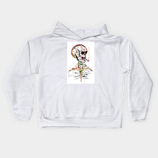 Skull with a Cigarette Kids Hoodie